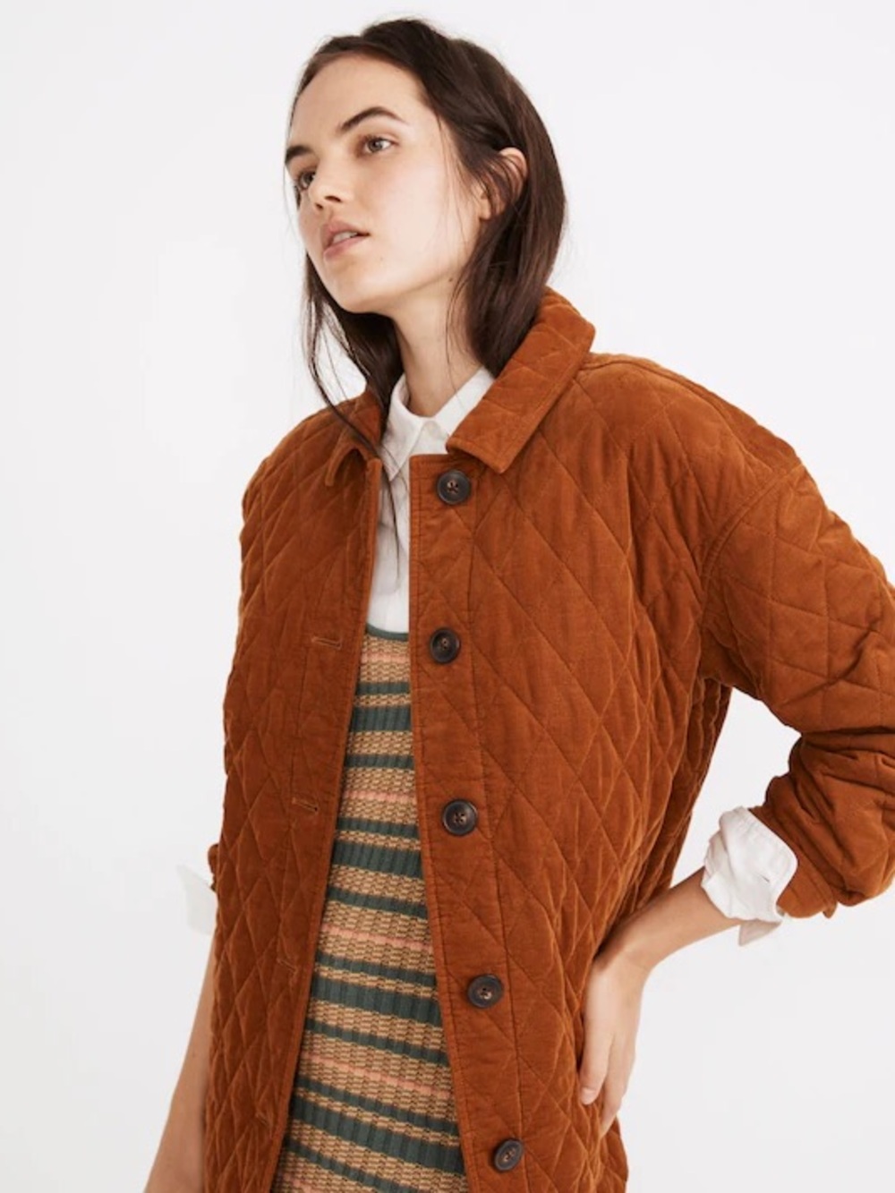 Madewell Quilted Corduroy Walton Shirt-Jacket - Picture 2 of 7